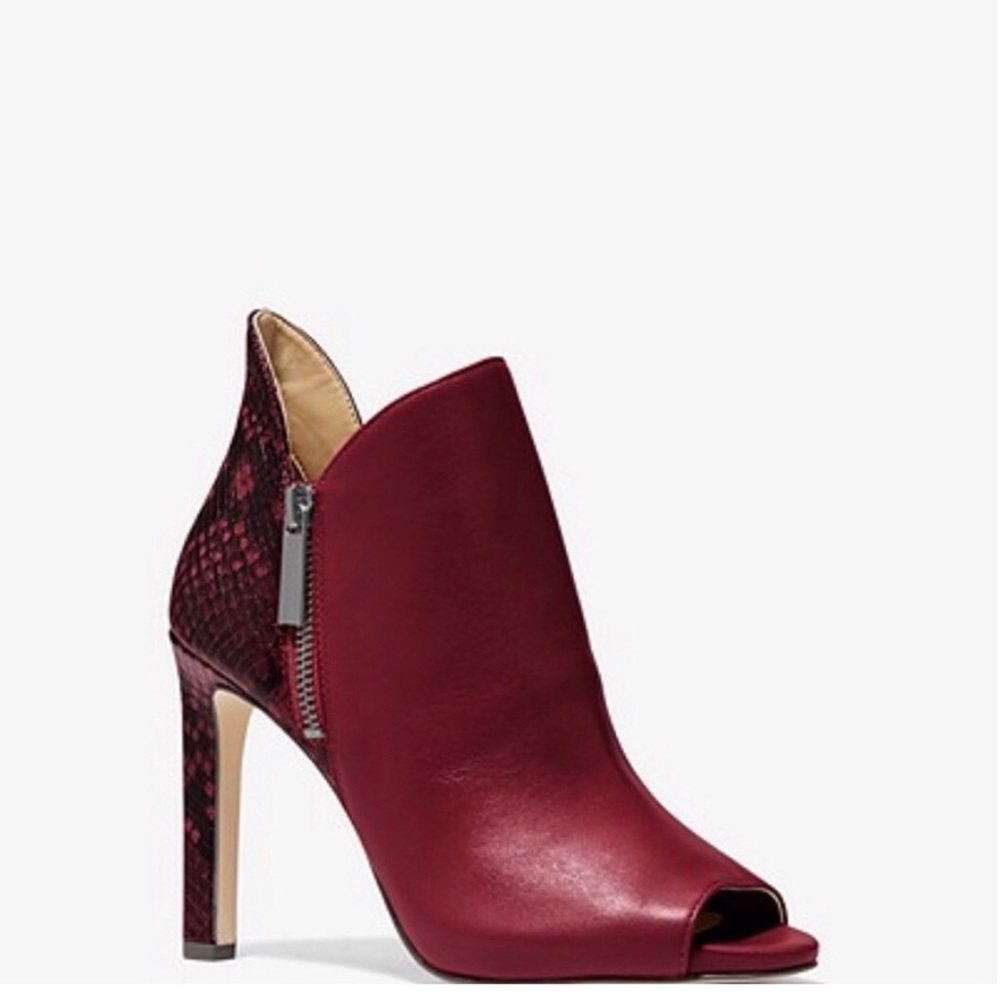 Michael Kors Alane open toe ankle boot - Burgundy size 9.5